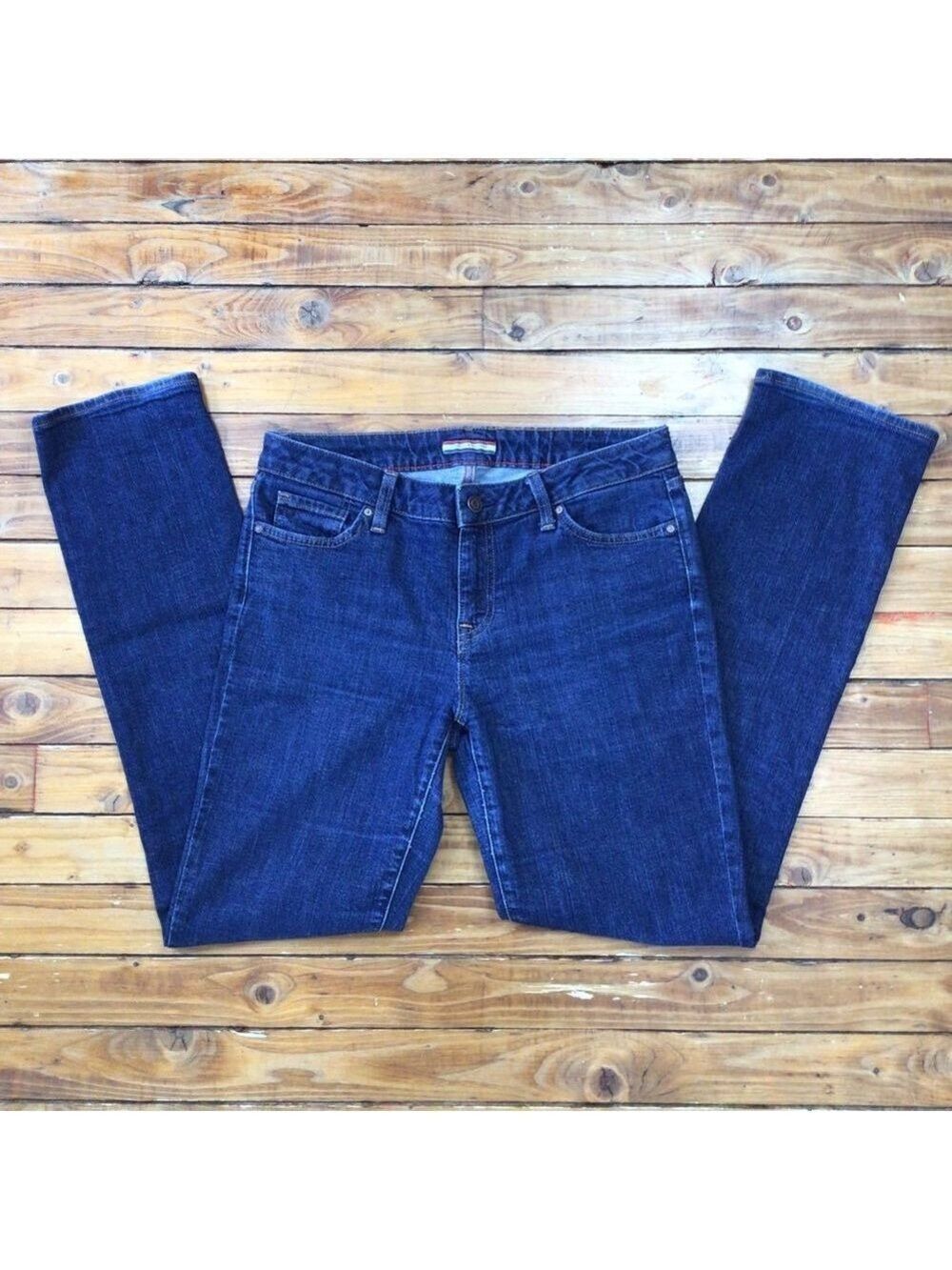 TOMMY Hilfiger jeans straight blue denim medium waist mis rise straight leg 6